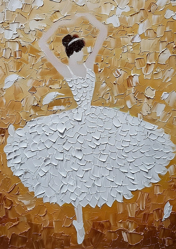 Peinture rythmique en noir et blanc