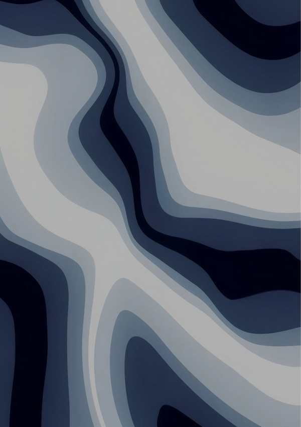 Abstracte achtergrond met golvende lijnen in verschillende blauw- en grijstinten, waardoor een vloeiend, vloeiend patroon ontstaat uit CollageDepot's product 068 - bestsellers.-
