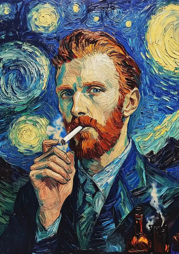 Smoking Van Gogh schilderij